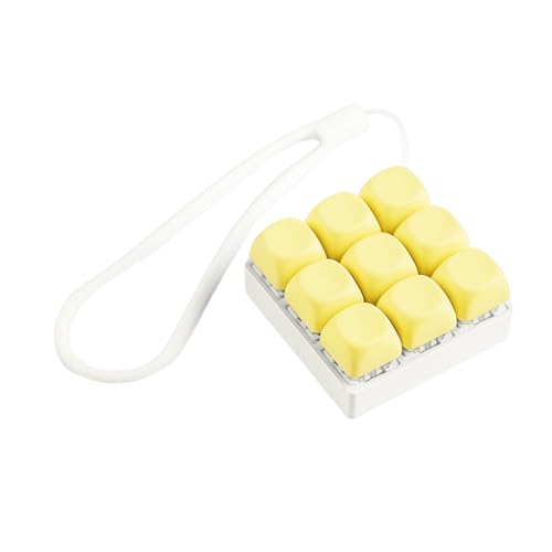 Bunte Tastatur Click Schlüsselanhänger Spielzeug Tester Deckel Tester Stressabbau 9 Ersatztasten mit mechanischem Schalter von Kfwfuaee