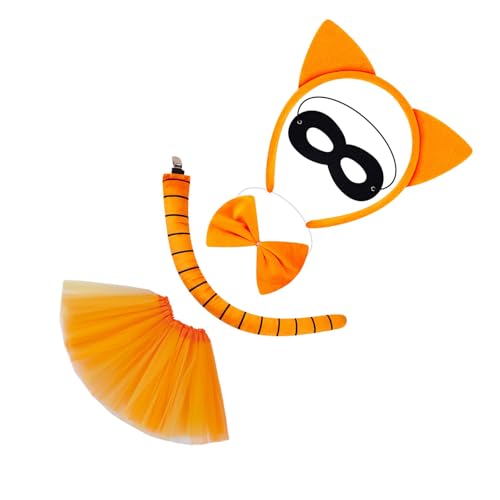 Kfwfuaee 1/3/4/5pcs Katzen Kostüme Cosplay Cats Ohrstopfbuchstögen Schwanz Tutu Maske Halloween Animal Fancy Costume Accessoires Kits Kfwfuaee 1/3/4/5pcs Katzen Kostüme Cosplay Cats Ohrstopfbuchstögen Schwanz Tutu Maske Halloween Animal Fancy Costume Accessoires Kits von Kfwfuaee