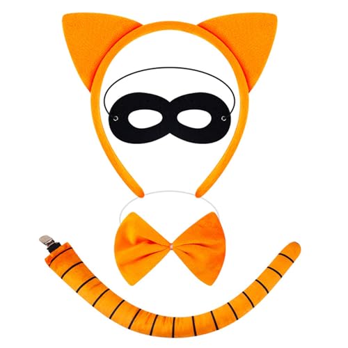 Kfwfuaee 1/3/4/5pcs Katzen Kostüme Cosplay Cats Ohrstopfbuchstögen Schwanz Tutu Maske Halloween Animal Fancy Costume Accessoires Kits Kfwfuaee 1/3/4/5pcs Katzen Kostüme Cosplay Cats Ohrstopfbuchstögen Schwanz Tutu Maske Halloween Animal Fancy Costume Accessoires Kits von Kfwfuaee