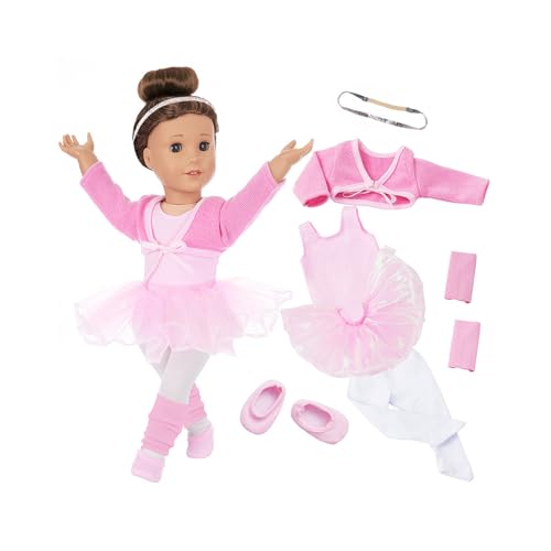 Kfwfuaee Ballett Tanzkleid Für 18 Zoll Mädchen Puppen Tanz Übung Outfit Atmungsaktivem Tutu Rock Tun Sie Spielpuppe Kleidung Prinzessin Ballett Kostümpuppe Accessoire Kfwfuaee Ballett Tanzkleid Für 18 Zoll Mädchen Puppen Tanz Übung Outfit Atmungsaktivem Tutu Rock Tun Sie Spielpuppe Kleidung Prinzessin Ballett Kostümpuppe Accessoire von Kfwfuaee