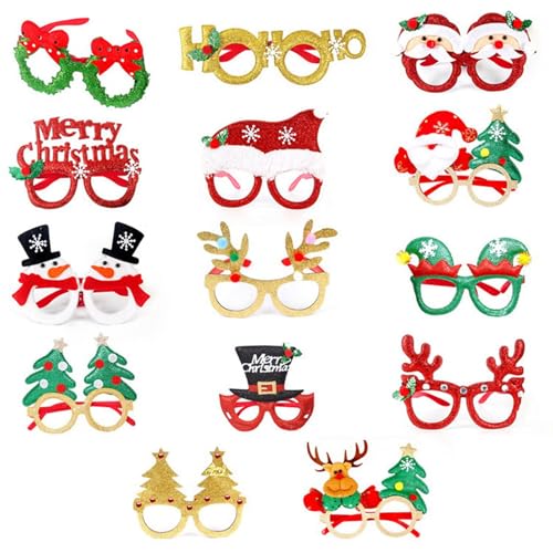 Kfwfuaee Brillenrahmen für Weihnachtsfeiern, mit Weihnachtsmütze, Slap Armbänder, Stirnband, Weihnachtsfeier, Dekoration für Kinder und Erwachsene Kfwfuaee Brillenrahmen für Weihnachtsfeiern, mit Weihnachtsmütze, Slap Armbänder, Stirnband, Weihnachtsfeier, Dekoration für Kinder und Erwachsene von Kfwfuaee