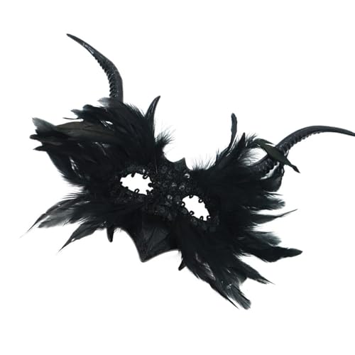 Kfwfuaee Federmaske für Damen, Venedig, Halloween, Mardi Gras, Kostüm, Party, Tanz, halbes Gesicht, Geschenk Kfwfuaee Federmaske für Damen, Venedig, Halloween, Mardi Gras, Kostüm, Party, Tanz, halbes Gesicht, Geschenk von Kfwfuaee