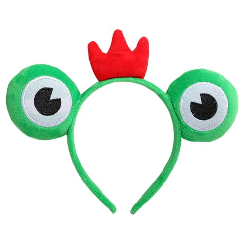 [Kfwfuaee] Frosch Stirnband Cosplay Krone Mützen Haarreif Kopfschmuck Make-up Haarband Geburtstagsfeier von Kfwfuaee