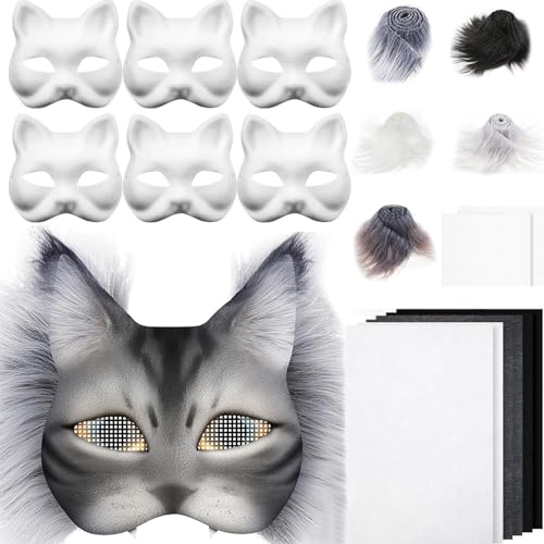 Kfwfuaee Füchse Katzen Maske Mit Augennetz Spaß Therianer Masken Kits Therians Starter Kits Mit All Dem Zeug Für Halloween Maskerade Kfwfuaee Füchse Katzen Maske Mit Augennetz Spaß Therianer Masken Kits Therians Starter Kits Mit All Dem Zeug Für Halloween Maskerade von Kfwfuaee