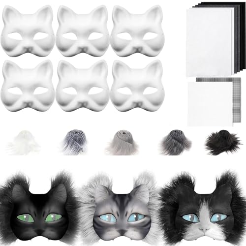 Kfwfuaee Füchse Katzen Maske Mit Augennetz Spaß Therianer Masken Kits Therians Starter Kits Mit All Dem Zeug Für Halloween Maskerade Kfwfuaee Füchse Katzen Maske Mit Augennetz Spaß Therianer Masken Kits Therians Starter Kits Mit All Dem Zeug Für Halloween Maskerade von Kfwfuaee