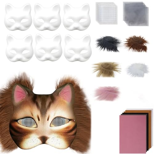 Kfwfuaee Füchse Katzen Maske Mit Augennetz Spaß Therianer Masken Kits Therians Starter Kits Mit All Dem Zeug Für Halloween Maskerade Kfwfuaee Füchse Katzen Maske Mit Augennetz Spaß Therianer Masken Kits Therians Starter Kits Mit All Dem Zeug Für Halloween Maskerade von Kfwfuaee