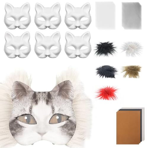 Kfwfuaee Füchse Katzen Maske Mit Augennetz Spaß Therianer Masken Kits Therians Starter Kits Mit All Dem Zeug Für Halloween Maskerade Kfwfuaee Füchse Katzen Maske Mit Augennetz Spaß Therianer Masken Kits Therians Starter Kits Mit All Dem Zeug Für Halloween Maskerade von Kfwfuaee