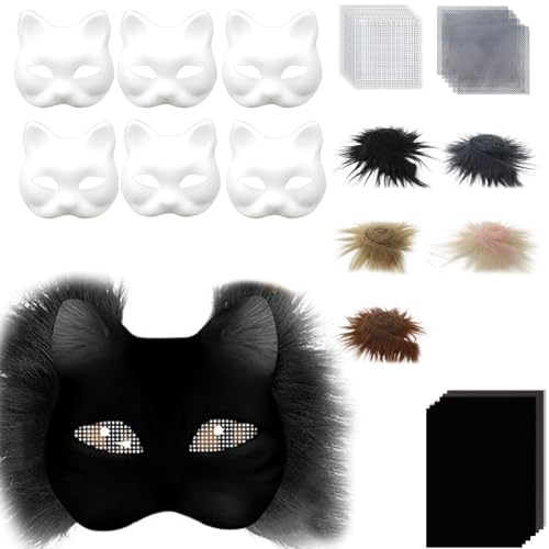 Kfwfuaee Füchse Katzen Maske Mit Augennetz Spaß Therianer Masken Kits Therians Starter Kits Mit All Dem Zeug Für Halloween Maskerade Kfwfuaee Füchse Katzen Maske Mit Augennetz Spaß Therianer Masken Kits Therians Starter Kits Mit All Dem Zeug Für Halloween Maskerade von Kfwfuaee