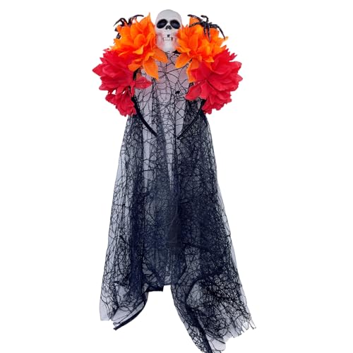 Kfwfuaee Haarreif mit Halloween-Thema, Tag des Todes, Totenkopf, Blumenschleier, Haarband, Cosplay-Kostüm, Kopfschmuck, Erwachsenen-Festivalhaardekoration Kfwfuaee Haarreif mit Halloween-Thema, Tag des Todes, Totenkopf, Blumenschleier, Haarband, Cosplay-Kostüm, Kopfschmuck, Erwachsenen-Festivalhaardekoration von Kfwfuaee