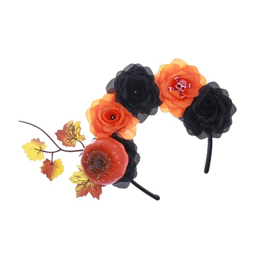 Kfwfuaee Halloween Stirnband Blumenkürbisse Stirnbandschädel Haar Hoop Für Cosplay Kostümverkleidung Partyzubehör Stirnbänder Für Frauen Kfwfuaee Halloween Stirnband Blumenkürbisse Stirnbandschädel Haar Hoop Für Cosplay Kostümverkleidung Partyzubehör Stirnbänder Für Frauen von Kfwfuaee