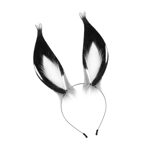 Kfwfuaee Plüsch-Hasenohren-Haarbänder, weiches Kostüm-Haar-Accessoire für Halloween-Partys, Erwachsene, Cartoon-Haarband, täglicher Gebrauch, verstellbare Tierohren, Haarspange von Kfwfuaee