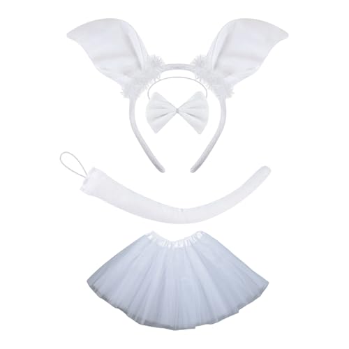 Kfwfuaee Schweine-Kostüm-Set, Schweineohren, Stirnband, Schwanz, Fliege, Handschuhe, Tutus für Kinder, Mädchen, Halloween, Weihnachten, Tier-Cosplay-Requisiten Kfwfuaee Schweine-Kostüm-Set, Schweineohren, Stirnband, Schwanz, Fliege, Handschuhe, Tutus für Kinder, Mädchen, Halloween, Weihnachten, Tier-Cosplay-Requisiten von Kfwfuaee