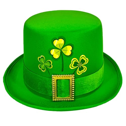 Kfwfuaee Stpatrick Day Celebration Gold Buckles Hat Festival Props Green Tall Hat Shamrock Hat Irish National Day Accessories Kfwfuaee Stpatrick Day Celebration Gold Buckles Hat Festival Props Green Tall Hat Shamrock Hat Irish National Day Accessories von Kfwfuaee