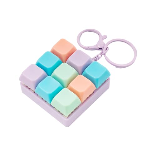 Tragbare Tastaturklicker Schlüsselbund Stress Relief Spielzeug Mit 9 Abnehmbaren Taste Rekonfigurierbares Spielzeug Für Erwachsene Und Kinder Mechanische Tastatur Keychain von Kfwfuaee