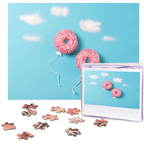 Ballon-Donut-Puzzle, 500 Teile, personalisierte Puzzles, Foto-Puzzle für Familie, Bilderpuzzle für Erwachsene, Hochzeit, Geburtstag (51,8 x 38,1 cm) von Khiry
