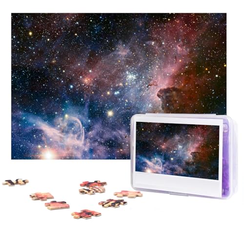 Carina Nebula Space Puzzles 300 Teile Personalisierte Puzzles Fotos Puzzle für Familie Bilderpuzzle für Erwachsene Hochzeit Geburtstag (74,9 x 50 cm) von Khiry