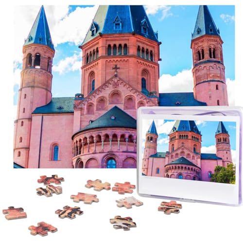 Pink Camo Puzzles 500 Teile Personalisierte Puzzles Fotos Puzzle für Familie Bilderpuzzle für Erwachsene Hochzeit Geburtstag (51,8 x 38,1 cm) von Khiry