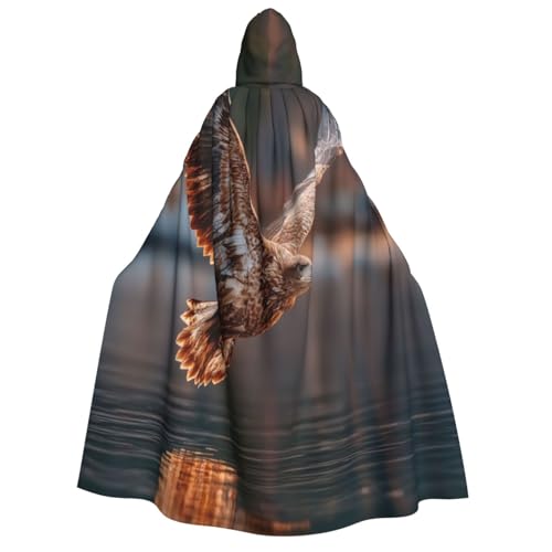 Khkbnb Adler Futtersuche für Erwachsene, Kapuzenumhang, Halloween-Kostüm, perfekt für Hexe, Cosplay, Horror, Halloween-Partys von Khkbnb
