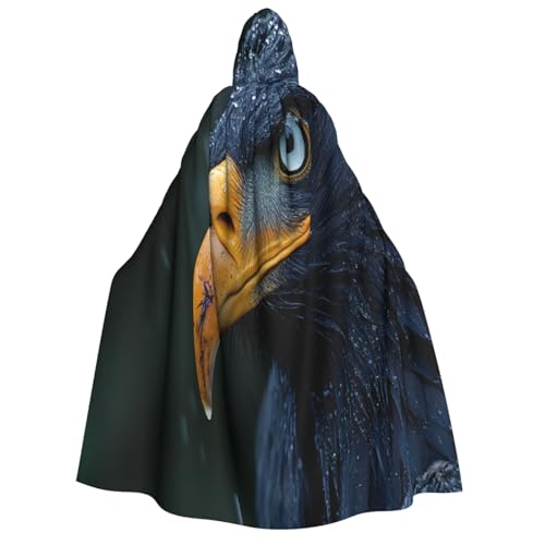 Khkbnb Adler Futtersuche für Erwachsene, Kapuzenumhang, Halloween-Kostüm, perfekt für Hexe, Cosplay, Horror, Halloween-Partys von Khkbnb
