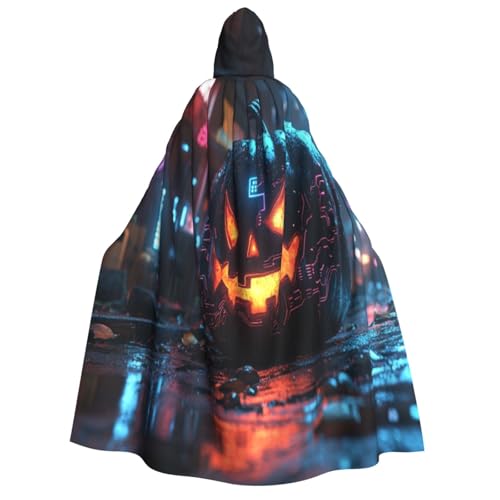 Khkbnb Domineering Kürbis mit Kapuze für Erwachsene, Halloween-Kostüm, perfekt für Hexe, Cosplay, Horror, Halloween-Partys von Khkbnb