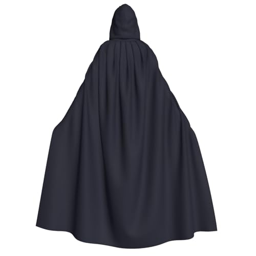 Khkbnb Einfarbiger schwarzer Kapuzenumhang für Erwachsene, Halloween-Kostüm, perfekt für Hexen-Cosplay, Horror-Halloween-Partys von Khkbnb