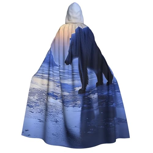 Khkbnb Kapuzenumhang für Erwachsene mit Eisbären, perfekt für Hexe, Cosplay, Horror, Halloween-Partys von Khkbnb