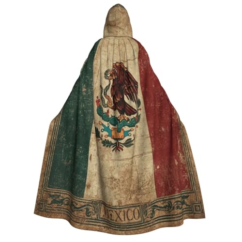 Khkbnb Kapuzenumhang mit mexikanischer Flagge, Halloween-Kostüm, perfekt für Hexen-Cosplay, Horror-Halloween-Partys Khkbnb Kapuzenumhang mit mexikanischer Flagge, Halloween-Kostüm, perfekt für Hexen-Cosplay, Horror-Halloween-Partys von Khkbnb