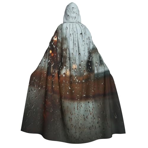 Khkbnb Regenumhang mit Kapuze für Erwachsene, Halloween-Kostüm, perfekt für Hexen-Cosplay, Horror-Halloween-Partys von Khkbnb