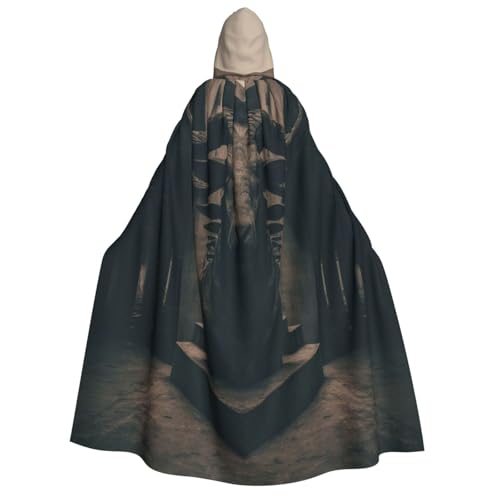 Khkbnb Schaf-Statue mit Kapuze für Erwachsene, Halloween-Kostüm, perfekt für Hexen-Cosplay, Horror-Halloween-Partys von Khkbnb