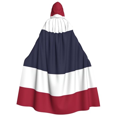 Khkbnb Umhang mit Kapuze für Erwachsene, Motiv: Thailand-Flagge, Halloween-Kostüm, perfekt für Hexen-Cosplay, Horror-Halloween-Partys von Khkbnb