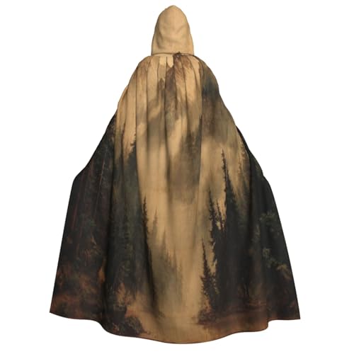 Khkbnb Umhang mit Kapuze für Erwachsene, perfekt für Hexen, Cosplay, Horror, Halloween-Partys von Khkbnb