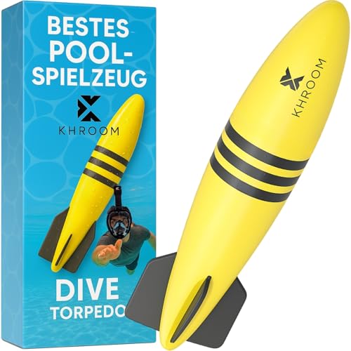 Khroom Torpedo | Pool Spielzeug für Kinder & Erwachsene | Tauchspielzeug für Schwimmbad & Urlaub | Unterwasser Torpedo Gleiter | Alternative zu Tauchringen von Khroom
