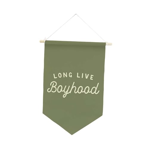 KiBcsLic „Long Live Boyhood“ Banner Zum Aufhängen An Der, Flagge, Dekorative Wanddekoration, Wimpelbanner für Teenager, Jungen, Kinderzimmer, Geburtstagsg, GrÜn KiBcsLic „Long Live Boyhood“ Banner Zum Aufhängen An Der, Flagge, Dekorative Wanddekoration, Wimpelbanner für Teenager, Jungen, Kinderzimmer, Geburtstagsg, GrÜn von KiBcsLic