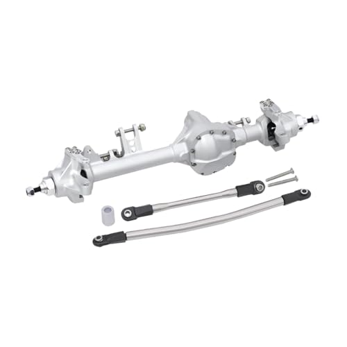 KiBcsLic 1/10 RC Autoachse, Gerade Komponente, Verbessertes Ersatzteil, Und Aus Aluminium, Ersetzt Modellautos, Silberne Vorderseite von KiBcsLic