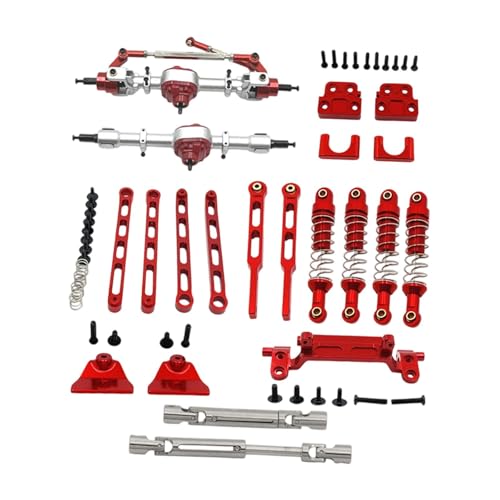 KiBcsLic 1/12 RC Auto Vorder Und Hinterachse Stangen RC Auto Ersatzteile Metall Zugstangen Stoßdämpfer Halterungen für MN82 MN82S MN82T, Rot KiBcsLic 1/12 RC Auto Vorder Und Hinterachse Stangen RC Auto Ersatzteile Metall Zugstangen Stoßdämpfer Halterungen für MN82 MN82S MN82T, Rot von KiBcsLic