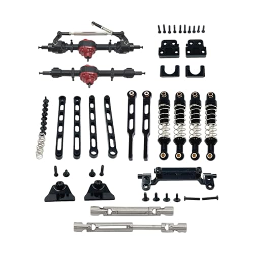KiBcsLic 1/12 RC Auto Vorder Und Hinterachse Stangen RC Auto Ersatzteile Metall Zugstangen Stoßdämpfer Halterungen für MN82 MN82S MN82T, Schwarz KiBcsLic 1/12 RC Auto Vorder Und Hinterachse Stangen RC Auto Ersatzteile Metall Zugstangen Stoßdämpfer Halterungen für MN82 MN82S MN82T, Schwarz von KiBcsLic