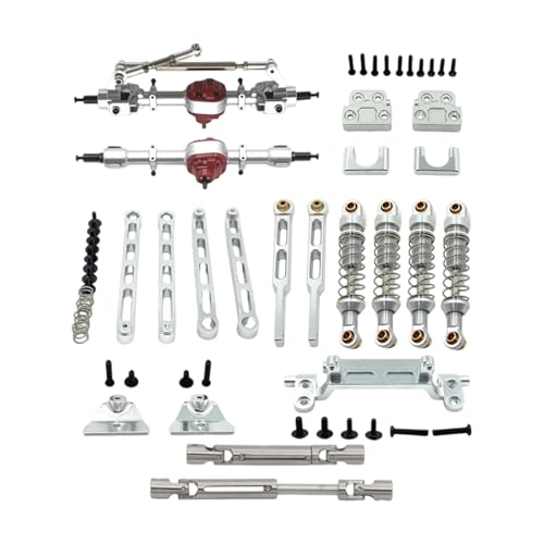 KiBcsLic 1/12 RC Auto Vorder Und Hinterachse Stangen RC Auto Ersatzteile Metall Zugstangen Stoßdämpfer Halterungen für MN82 MN82S MN82T, Silber KiBcsLic 1/12 RC Auto Vorder Und Hinterachse Stangen RC Auto Ersatzteile Metall Zugstangen Stoßdämpfer Halterungen für MN82 MN82S MN82T, Silber von KiBcsLic