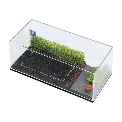 KiBcsLic 1/64 Druckguss Autovitrine mit Diorama Basis Und Straßenschild, Grüner Blumenstrauch KiBcsLic 1/64 Druckguss Autovitrine mit Diorama Basis Und Straßenschild, Grüner Blumenstrauch von KiBcsLic