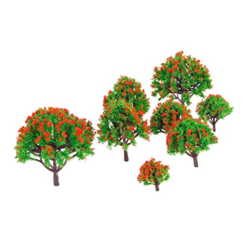 KiBcsLic 10 Stück Modellbäume für Eisenbahnlandschaft, 10 Stück Blumen Bäume KiBcsLic 10 Stück Modellbäume für Eisenbahnlandschaft, 10 Stück Blumen Bäume von KiBcsLic