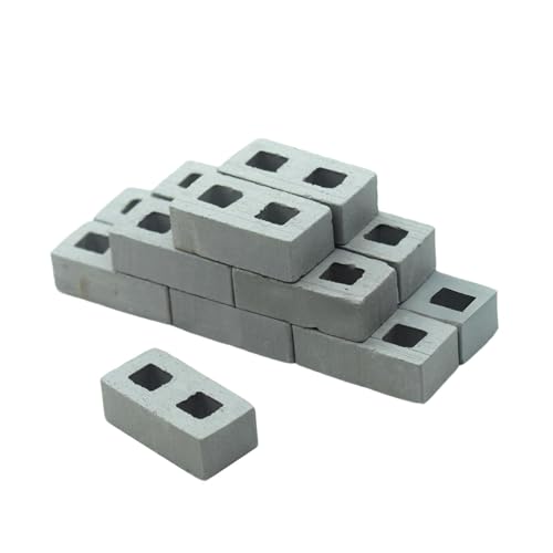 KiBcsLic 13 Stück 1/12 Mini Modell, Ziegelzubehör, Mikro Landschaftsdekoration, Dioramen, Design für Miniaturen, Landschaft, Projekt, Grau von KiBcsLic