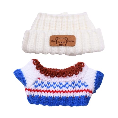 KiBcsLic 17cm Puppenpullover Und Mütze Mädchen Puppen Outfits Entzückende Puppen Accessoires Mädchen Geschenk für 15cm Puppen Kostüm Kinderspielzeug, Blau Und Weiß KiBcsLic 17cm Puppenpullover Und Mütze Mädchen Puppen Outfits Entzückende Puppen Accessoires Mädchen Geschenk für 15cm Puppen Kostüm Kinderspielzeug, Blau Und Weiß von KiBcsLic