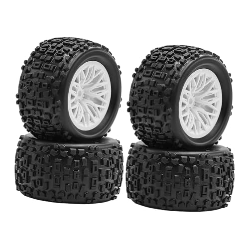 KiBcsLic 4 Stück RC Auto Reifen 1 18 Short Course Truck Allrad Gummireifen Ersatzteile Felgenset Stoßfest für Hobbyfahrer Ersatzbedarf Indoor, Weiß KiBcsLic 4 Stück RC Auto Reifen 1 18 Short Course Truck Allrad Gummireifen Ersatzteile Felgenset Stoßfest für Hobbyfahrer Ersatzbedarf Indoor, Weiß von KiBcsLic