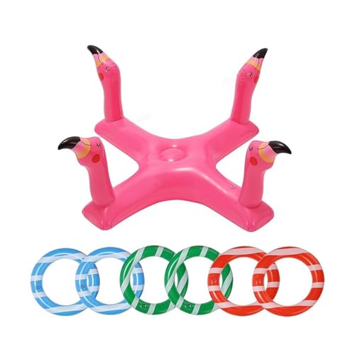 KiBcsLic Aufblasbares Pool Wurfspielzeug, 6 Wurfspiel, Tragbares Premium PVC Poolspiel, Schwimmende Wurfspiele, Flamingo KiBcsLic Aufblasbares Pool Wurfspielzeug, 6 Wurfspiel, Tragbares Premium PVC Poolspiel, Schwimmende Wurfspiele, Flamingo von KiBcsLic