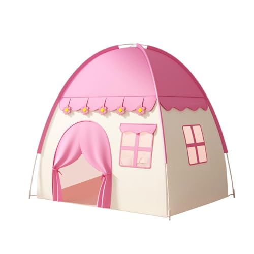 KiBcsLic Belüftetes Tipi Spielzelt, ideales Spielhaus für Kleinkinder von 3 bis 6 Jahren, Rosa von KiBcsLic