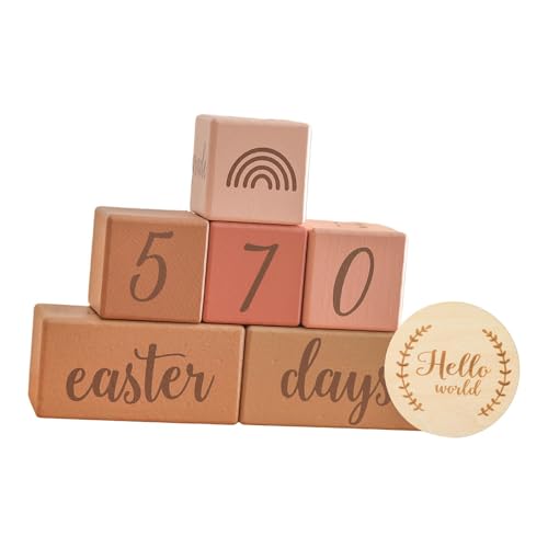 KiBcsLic Blöcke Set Holzscheiben Dusche Neue Mama Geschenk Gedenkalter Blöcke, Rosa KiBcsLic Blöcke Set Holzscheiben Dusche Neue Mama Geschenk Gedenkalter Blöcke, Rosa von KiBcsLic