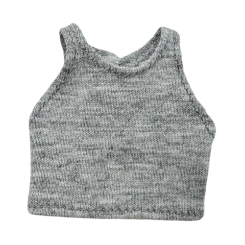 KiBcsLic Doll Tanktop Strickweste Puppenbekleidung Ärmelloses Pullover Lockerer Mini Crewneck Aus Stofffaden für 1/12 Mädchenpuppen Kinder Rollenspiel Geschenk, Grau KiBcsLic Doll Tanktop Strickweste Puppenbekleidung Ärmelloses Pullover Lockerer Mini Crewneck Aus Stofffaden für 1/12 Mädchenpuppen Kinder Rollenspiel Geschenk, Grau von KiBcsLic