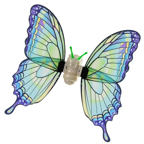 KiBcsLic Elektrischer Feenaufsatz Zum Anziehen mit Lichtern, Schmetterlingsaufsatz Spielzeug, Blau KiBcsLic Elektrischer Feenaufsatz Zum Anziehen mit Lichtern, Schmetterlingsaufsatz Spielzeug, Blau von KiBcsLic