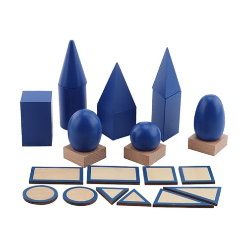KiBcsLic Formen, geometrische Körper, Mathe-Spielblöcke, Geschenk, Eltern-Kind, interaktives Spielzeug, Würfel, Zylinder für Jungen und Mädchen, von KiBcsLic
