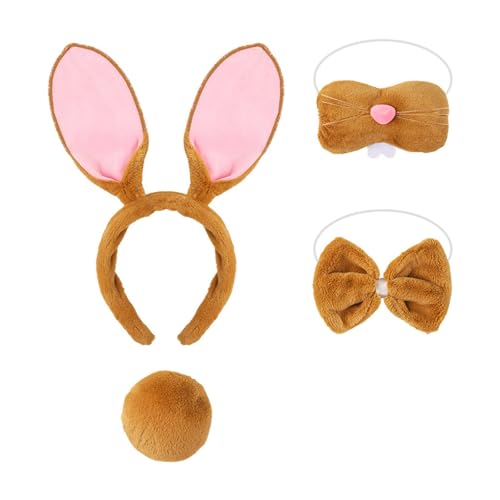 KiBcsLic Häschen Kostüm Set für Karneval und Maskerade, Braun KiBcsLic Häschen Kostüm Set für Karneval und Maskerade, Braun von KiBcsLic