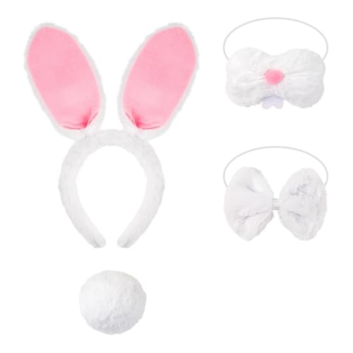 KiBcsLic Häschen Kostüm Set für Karneval und Maskerade, Weiß KiBcsLic Häschen Kostüm Set für Karneval und Maskerade, Weiß von KiBcsLic